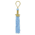 Light Blue Tassel Keychain